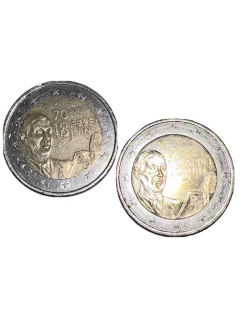 PIÈCE MONNAIE 2 Euros Commémorative 70 Ans Appel Du 18 Juin 2010 De