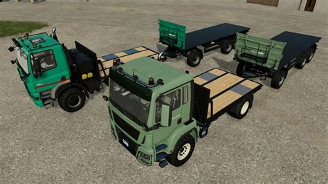 Trucks And Trailer With Pallet Autoload V1 0 Fs22 Mod Farming