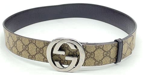 Authentic Gucci Interlocking Belt Sv Pvc 114984 Aa030010 Ebay