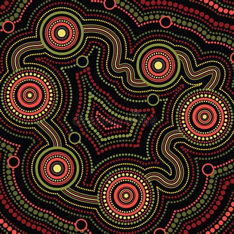 Fondo Aborigen Del Vector Del Arte Del Punto Ilustraci N Del Vector