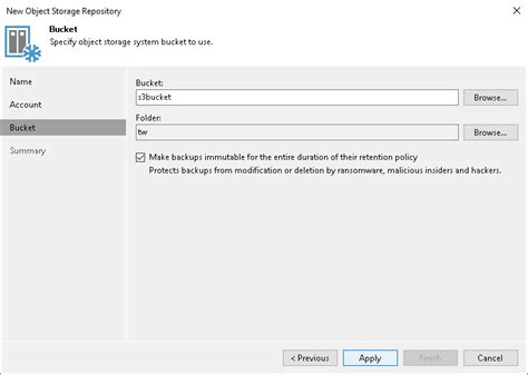 Step Specify Object Storage Settings User Guide For Vmware Vsphere