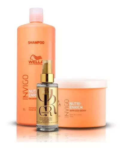 Kit Enrich Shampoo 1l Máscara 500g E Oil Reflections 100ml Frete Grátis