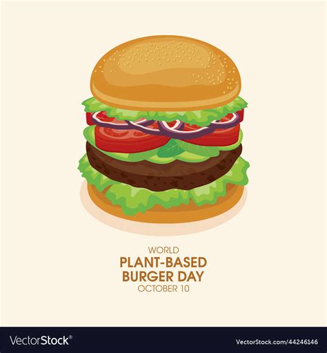 World Plant Based Burger Day Icon Royalty Free Vector Image