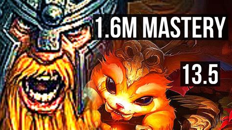 OLAF Vs GNAR TOP 8 Solo Kills 8 1 4 1 6M Mastery 700 Games KR