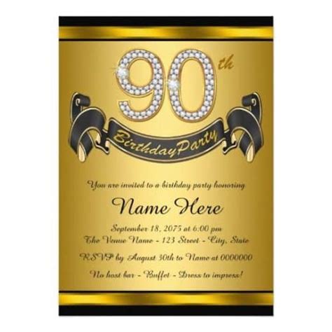 90th Birthday Invitations - 30+ Fabulous Invites to Impress Your Guests!