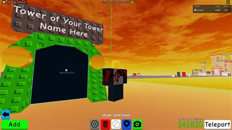 How To Make A JToH Tower Portal In Obby Creator YouTube