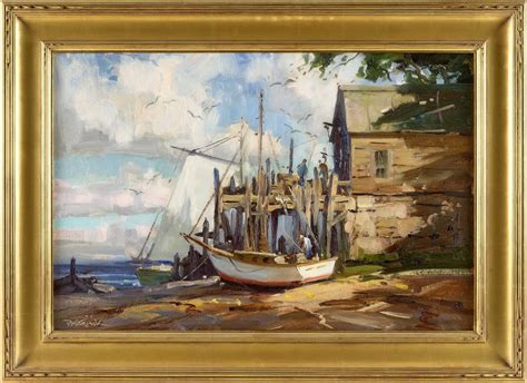 Lot Paul Strisik Massachusetts 1918 1998 Bailey Island Maine Oil On Canvas 20 X 30