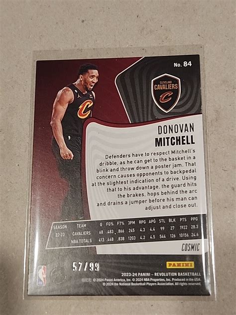 Donovan Mitchell Cosmic Revolution 57 99 23 24 Panini Revolution 84 EBay