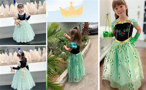 Fymnsi Fille Princesse Anna Robe Reine Des Neiges Costume D Guisement