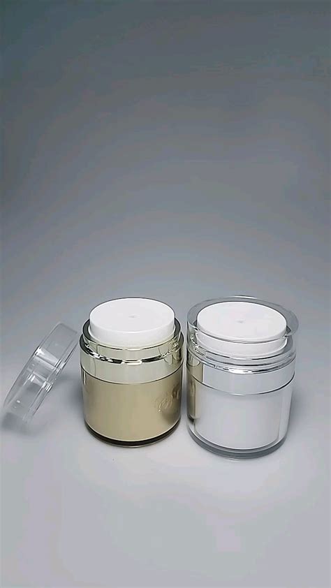 15ml Cosmetic Cream Container Airless Pump Jar Acrylic Plastic