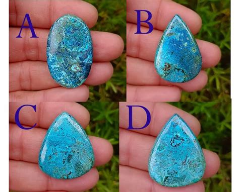 Shattuckite Cabochon Shattuckite Gemstone Shattuckite Pear Etsy