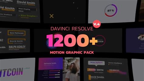 Motion Graphic Pack Templates Bundle For DaVinci Resolve YouTube