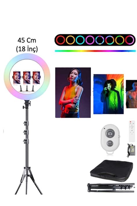 Snexpres Ring Light Mj Rgb In Youtuber Tiktoker Makyaj Selfie Led