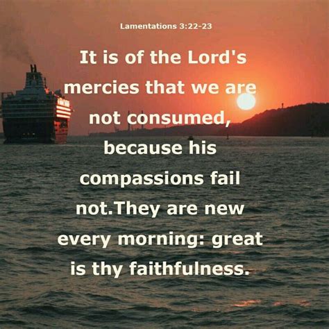 It Is Of The LORD S Mercies That We Are Not Consumed Because His