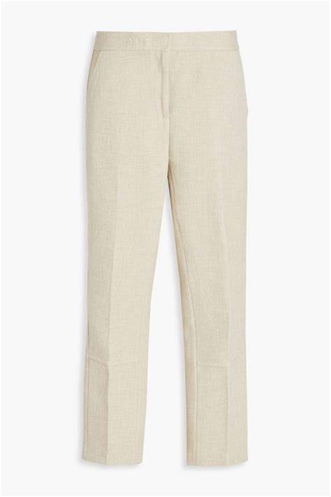 Tory Burch Phoebe Cropped M Lange Twill Flared Pants The Outnet