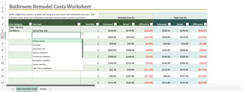 How To Create A Construction Budget Template In Excel Buildbook