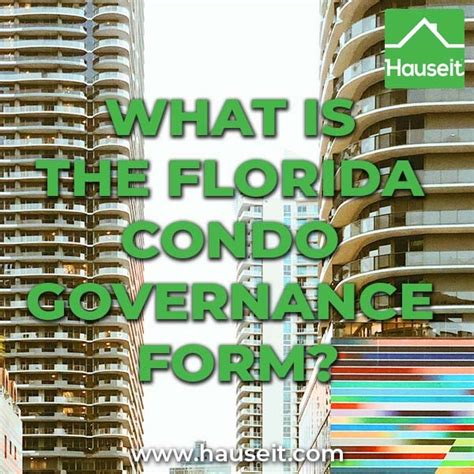 What Is The Florida Condo Governance Form Hauseit Miami