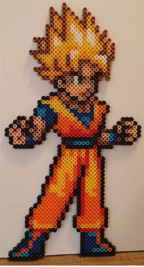 Goku Dragon Ball Z Character Hama Beads Design Perler Bead Patterns Dragon Ball Z