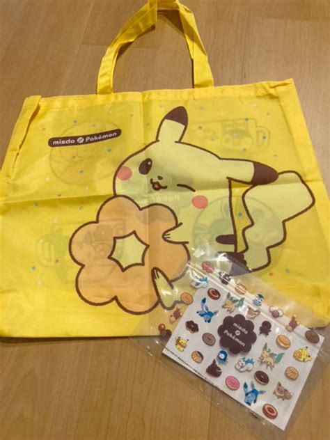 新品未使用！ミスド×ポケモン♡エコバッグandジッパーバッグset メルカリ