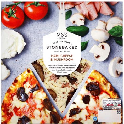 Mands Ham Cheese And Mushroom Woodfired And Stonebaked Pizza 285g Compare