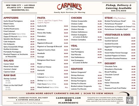 Carmine’s – Atlantic City Atlantic City's full menu online