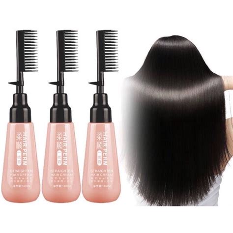 Bermazzi Hair Straightener Cream Pelurus Rambut Luruskan Rambut Rambut Rebonding Straight Hair