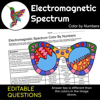 Results for electromagnetic spectrum coloring page | TPT