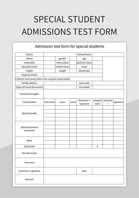 Free Admissions Form Templates For Google Sheets And Microsoft Excel