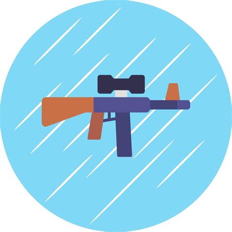 Assault Rifle Flat Blue Circle Icon 42731554 Vector Art At Vecteezy