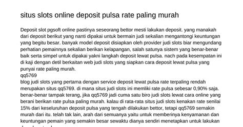 Blog Slots Online Deposit Pulsa Rate Paling Murahiaroa Pdf Pdf Docdroid