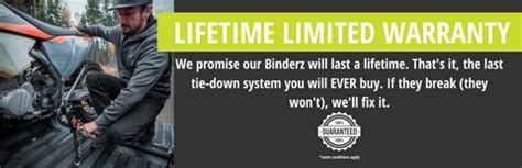 lifetime limited warranty bike binderz