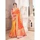 Buy Orange Heavy Banarasi Silk Wedding Sari Wedding Sarees