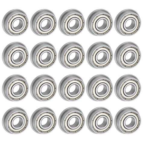 F Zz Flanged Ball Bearing X X Mm Double Shielded Chrome Steel