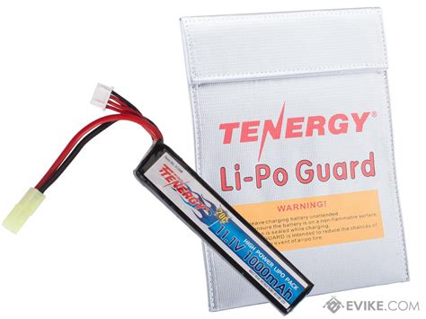 Tenergy 111v 1000mah 20c Airsoft Li Po Battery W Lipo Guard Charging