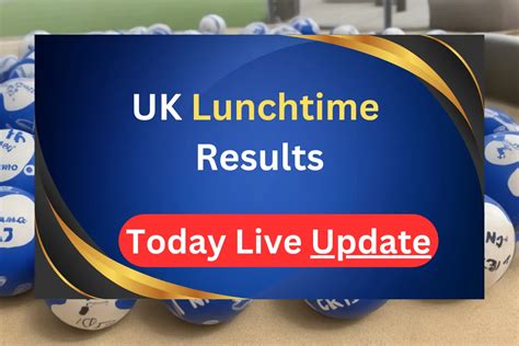 Uk S Lunchtime Results January Today Winning Numbers