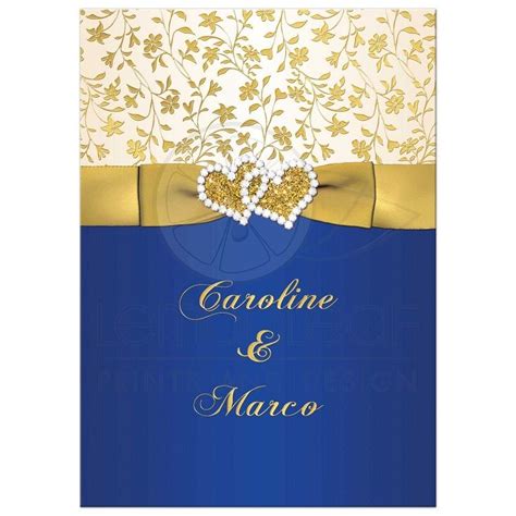 Royal Blue And Gold Wedding Invitations | Wedding