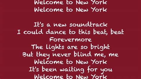 Welcome To New York By Taylor Swift [full Lyrics] Youtube