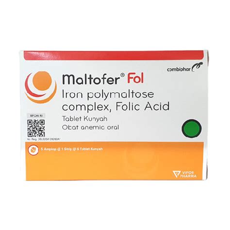 Jual MALTOFER FOL CHEWABLE 6 TABLET KUNYAH ZAT BESI ASAM FOLAT UNTUK