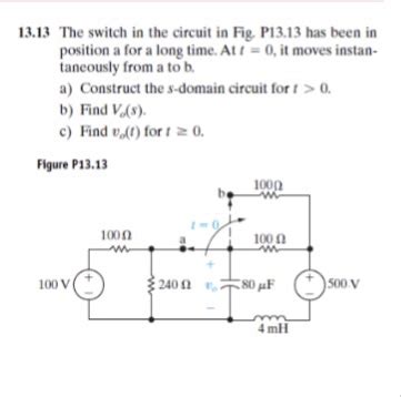 Solved The Switch In The Circuit In Fig P Has Chegg