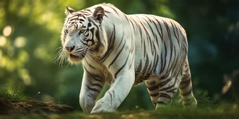 Premium AI Image | White Tiger Natural Habitat Portrait