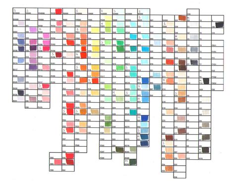 Copic Color Chart by Mana-Kyusai on DeviantArt