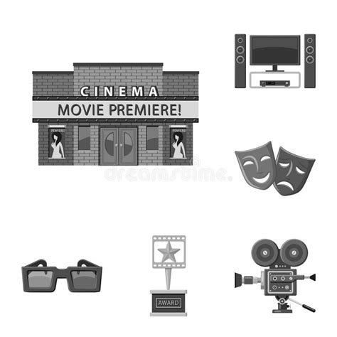 Vector Design Of Cinematography And Studio Logo Set Of Cinematography