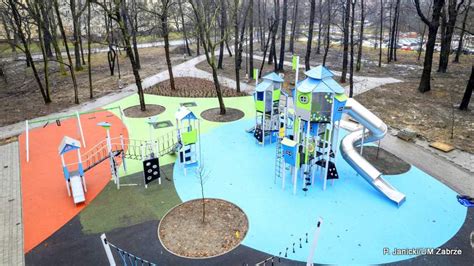 Wodny plac zabaw skatepark plac zabaw i siłownia Rewitalizacja Parku