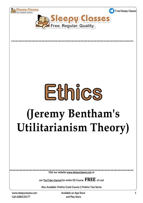 Jeremy Benthams Utilitarianism Theory Small Biography Jeremy Bentham