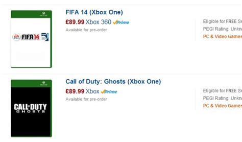 Xbox One Games Priced at £89.99 on Amazon UK