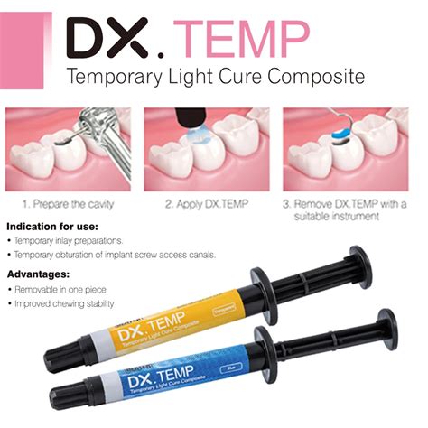 Dental Temporary Filling Material Light Curing Composite Resin Temp Inlay Outlay Dentex Implant