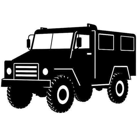 Premium Vector Military Truck Vector Silhouette Army Force Vector