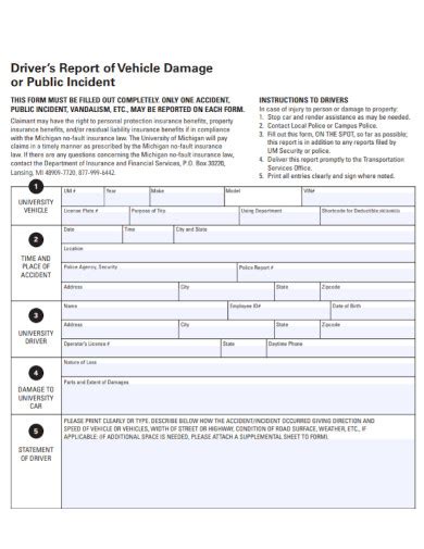 Vehicle Damage Report 7 Examples Format How To Write Pdf