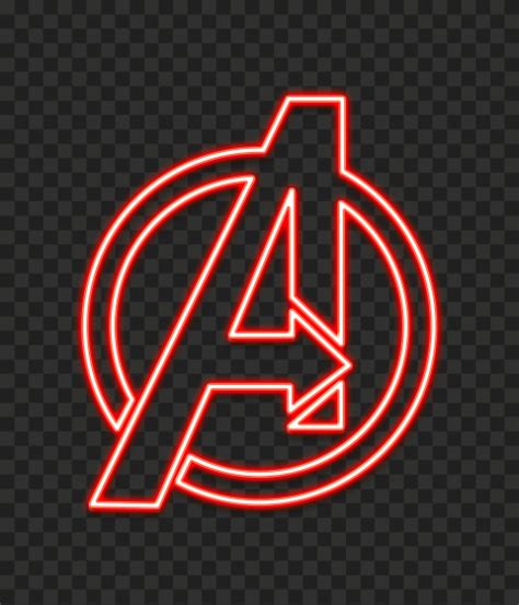 Red Avengers Neon Logo Png Citypng