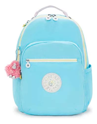 Kipling Mochila Seoul Grande Color Blue Sea Mix Dise O De La Tela